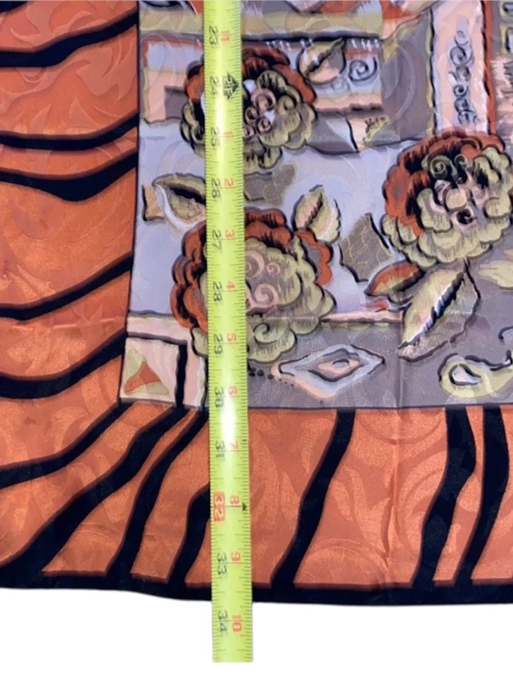 Vintage Italian 100% Silk Scarf Animal Print Pictorial Square 34”